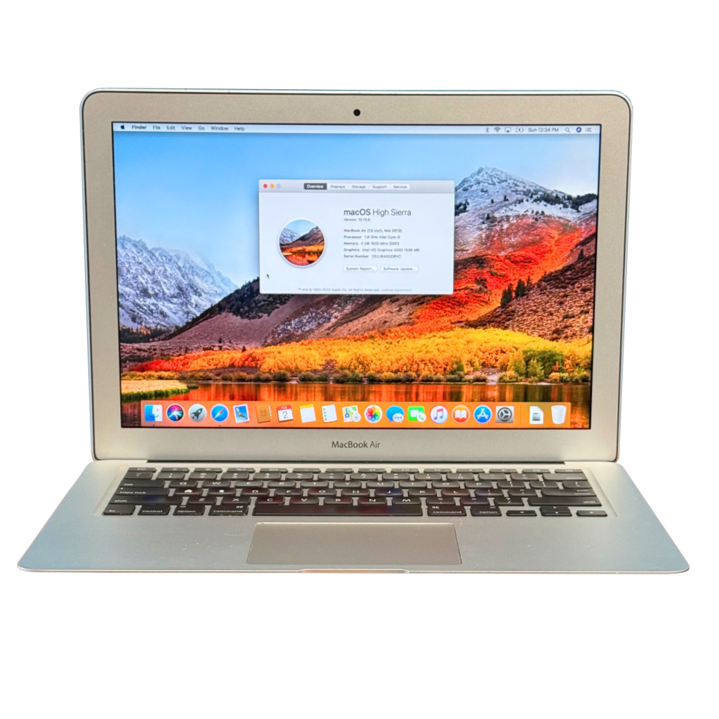 Refurbished 2012 MacBook Air – Like New – 4GB RAM, 128GB SSD – Silver – 90-Day Warranty